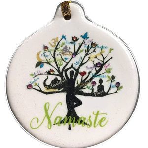 Yoga Tree Namaste Gift Ornament Christmas Peace